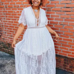 D & J Industries Nobody But You Dress - White