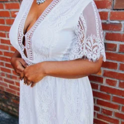 D & J Industries Nobody But You Dress - White