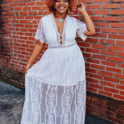 D & J Industries Nobody But You Dress - White