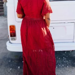 D & J Industries Sale! Nobody But You Dress - Wine 7 D & J Industries Sale! Nobody But You Dress - Wine