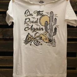 Country Deep On The Road Again Distressed Tee