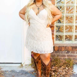 D & J Industries Bridal One Of The Good Ones — Boho Mini Dress In White