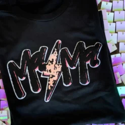 Bling-A-Gogo Mama Lightning Patch T-shirt - Black New Arrivals