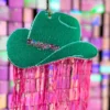 Southern Custom Designs Teal Rhinestone Cowgirl Fringe Freshie