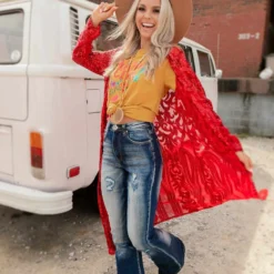 Dongguan Haohoo Clothing CO., Ltd Pre-Orders PREORDER The Royal Sequin Duster - Red