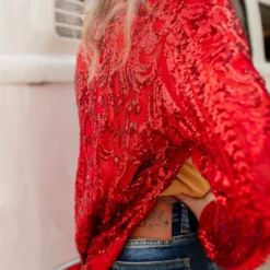 Dongguan Haohoo Clothing CO., Ltd Pre-Orders PREORDER The Royal Sequin Duster - Red