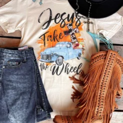 GTN Clothing Jesus Take The Wheel Tee
