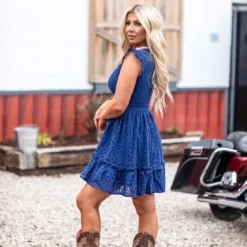 D & J Industries Born Ready Dress - Navy Blue Deal Of The Day