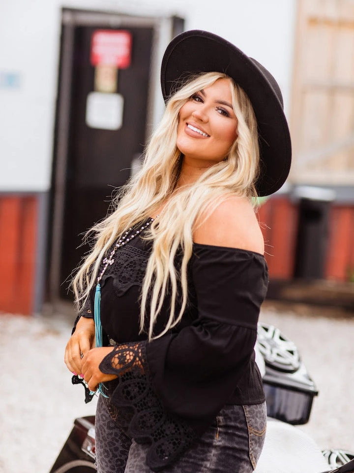 D & J Industries Lace Talk About It Top - Black 2 D & J Industries Lace Talk About It Top - Black