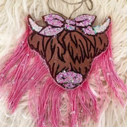 Southern Custom Designs Accessories Fringe Highland Cow Freshie