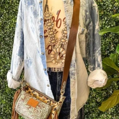 Raisin Arrows Skull And Sunflower Denim Shirt