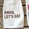 Miss Mud Pie Accessories Amen Lets Eat Hand Towel