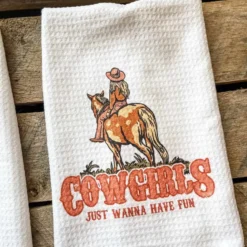 Miss Mud Pie Accessories Cowgirls Just Wanna Have Fun Hand Towel