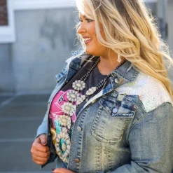 Dongguan Haohoo Clothing CO., Ltd The Jean Jacket - Light Sequin