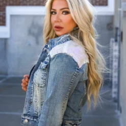 Dongguan Haohoo Clothing CO., Ltd The Jean Jacket - Light Sequin