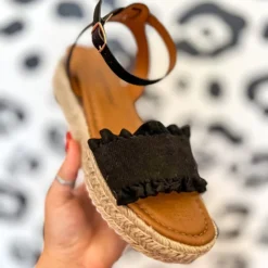 Olem Shoe Corporation I'm The Only Wedge You Need - Black New Arrivals