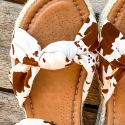 Olem Shoe Corporation Twisted Vibes Platform Sandal - Cow Print