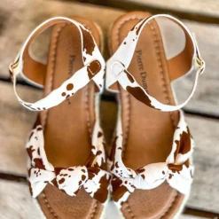 Olem Shoe Corporation Twisted Vibes Platform Sandal - Cow Print