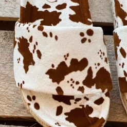 Olem Shoe Corporation Foxy Sandal Slides - Cow Print