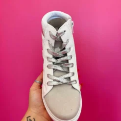 Olem Shoe Corporation Falling Over The Silver Star Hi-Top Sneakers