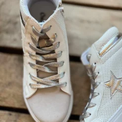 Olem Shoe Corporation Falling Over The Silver Star Hi-Top Sneakers