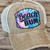 Southern Grace Beach Bum Light Brown Distressed Hat