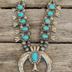 Southern Grace Yarn The Hours Away Silver Squash Blossom Necklace