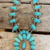 Southern Grace Calamity Jane Turquoise Squash Blossom Necklace