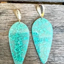 Southern Grace Mermaid Sparkle Tear Drop Earrings