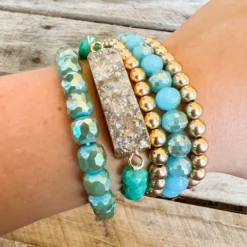 Southern Grace New Arrivals Crystal Mixed Beads Bracelet Set