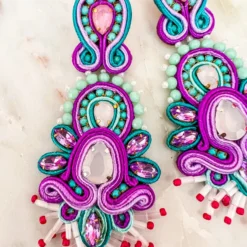 Treasure Jewels, Inc. New Arrivals These Are My Purple And Turquoise Beaded Earrings