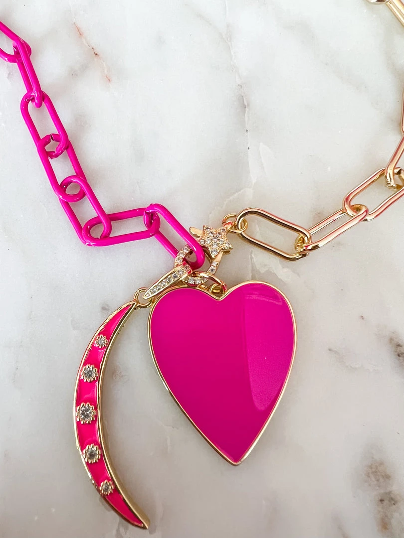 Treasure Jewels, Inc. Sweetheart Pink Moon Necklace 1 Treasure Jewels, Inc. Sweetheart Pink Moon Necklace