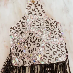Southern Custom Designs New Arrivals Silver And Leopard Fringe Freshie