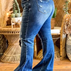 Special A High Rise Boot Cut Jeans - Medium Dark