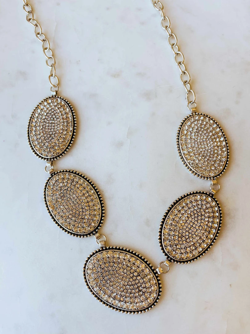 Your Fashion Wholesale Crystal Necklace - White Silver Summer Fever Collection 1 Your Fashion Wholesale Crystal Necklace - White Silver Summer Fever Collection