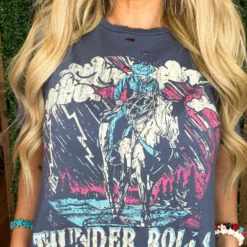 Country Deep Thunder Rolls Distressed Tee