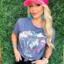 Country Deep Thunder Rolls Distressed Tee