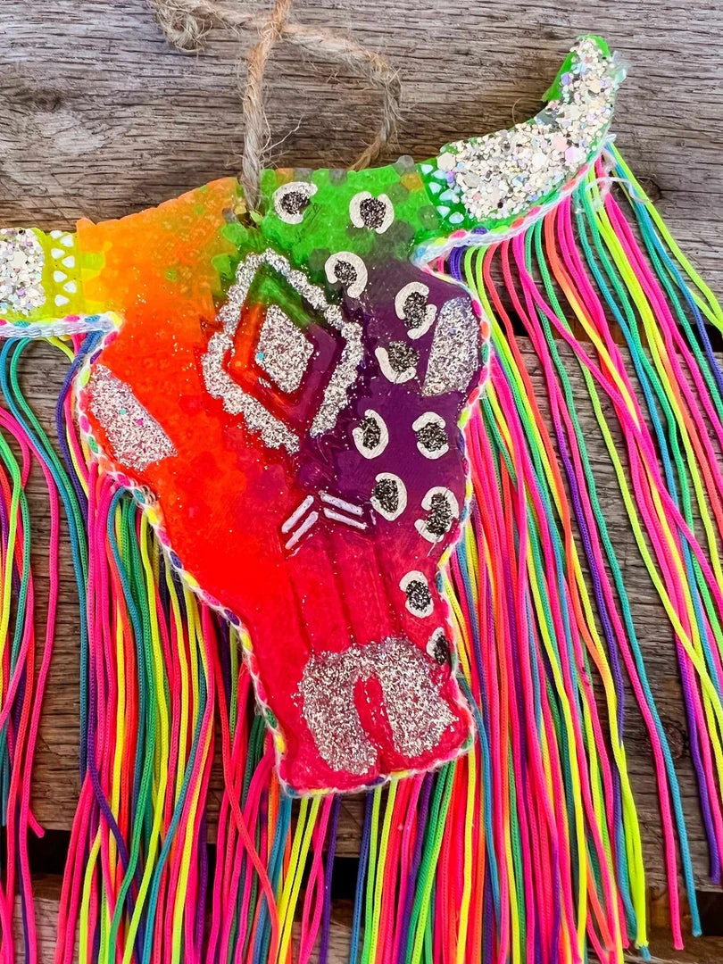 Southern Custom Designs Electric Rainbow Steer Freshie 1 Southern Custom Designs Electric Rainbow Steer Freshie