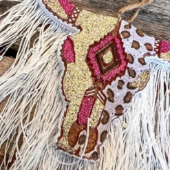 Southern Custom Designs Leopard Pink Steer Fringe Freshie New Arrivals
