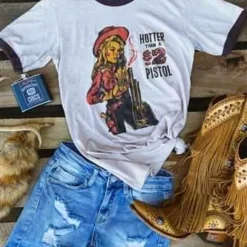 Bling-A-Gogo Pistol Tee By Bling-a-Go-Go