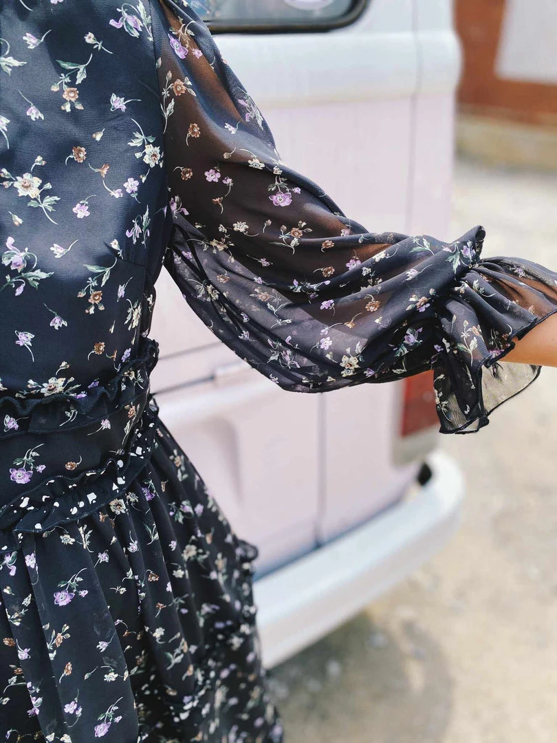 Southern Fried Chics Sale! Popping Lavender Dress - Black 4 Southern Fried Chics Sale! Popping Lavender Dress - Black