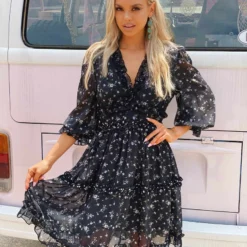 Southern Fried Chics Sale! Popping Lavender Dress - Black 13 Southern Fried Chics Sale! Popping Lavender Dress - Black