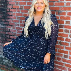 Southern Fried Chics Sale! Popping Lavender Dress - Black