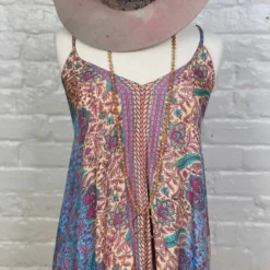 Fashion Fuse Print Tie-Back Maxi Dress - Pink Clothing