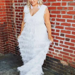 D & J Industries Promise Forever Dress Long - White