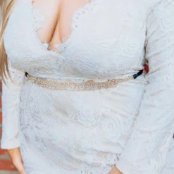 Luxe Apparel Rhinestone Crowning Moment Belt - Black Ribbon With Gold Sale!