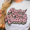 Bling-A-Gogo Rock N Roll And Rodeo Tee - Silver