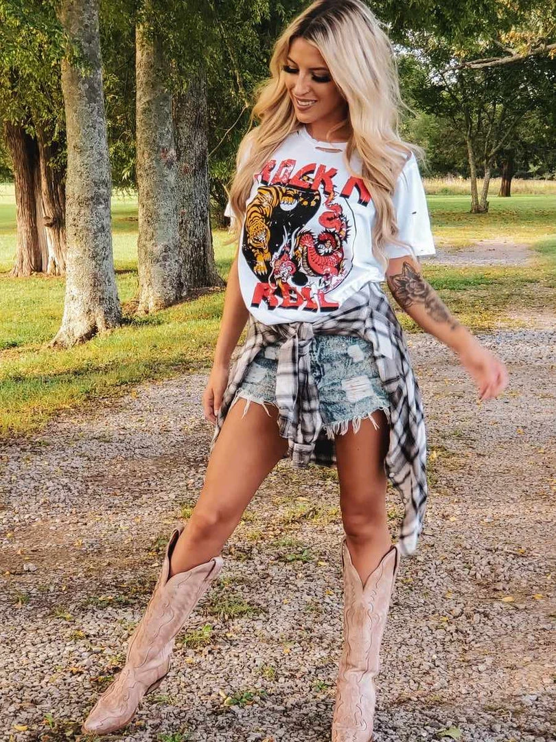 Country Deep Rock N Roll Distressed Tee Clothing 3 Country Deep Rock N Roll Distressed Tee Clothing