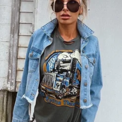 Country Deep Rollin Thunder Distressed Tee