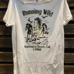 Country Deep Running Wild Distressed Tee Clothing